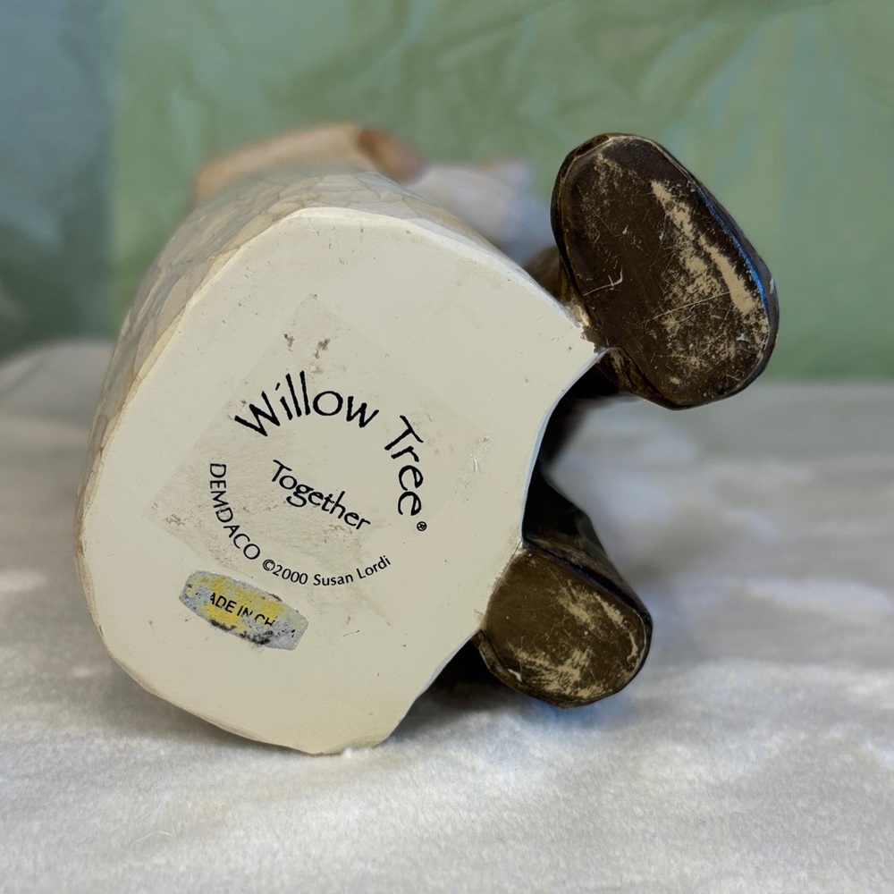 Willow Tree Embrace Sculpture - Together 2000 Cream, Brown - Picture 15 of 17